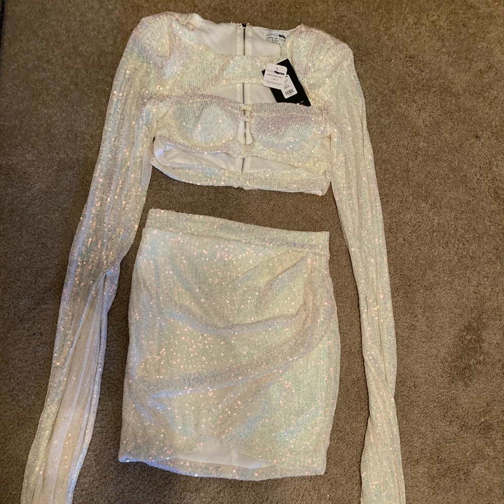 White. Sequence two-piece